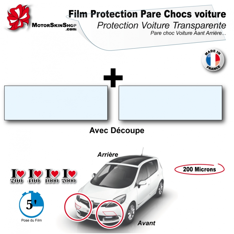 1 Rouleau Voiture Léger Protection Film Pare-Choc Coupe Décalque  Transparent Feu