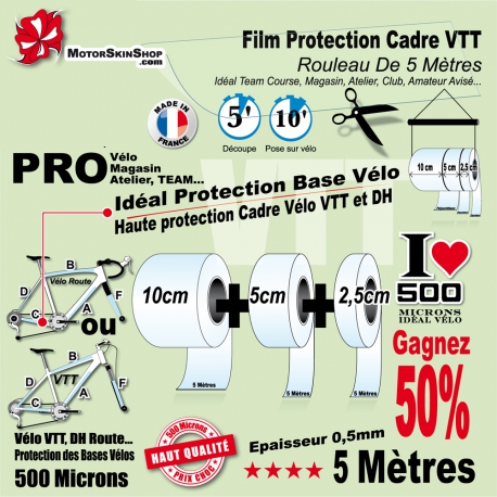 Kit Film Protection cadre VTT Skin Full Bike One 500 Kit VTT Cadre
