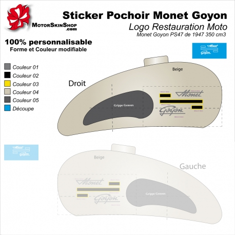 Sticker Pochoir Monet Goyon Logo