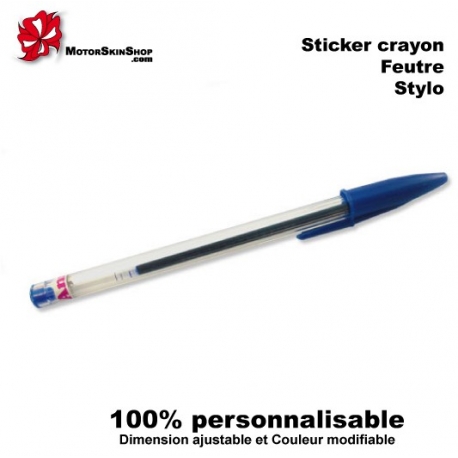 sticker marquage crayon stylo ou feutre autocollant trousse