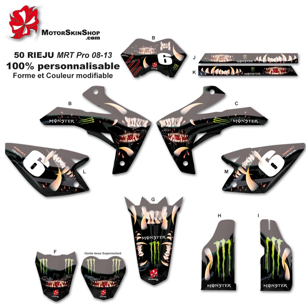 Kit déco moto rieju mrt 50 - Équipement moto