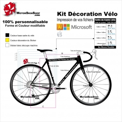 Equipements intérieurs,Autocollants pour cadre de vélo de route et  VTT,stickers pour bicyclettes- Black[F2415] - Cdiscount Sport