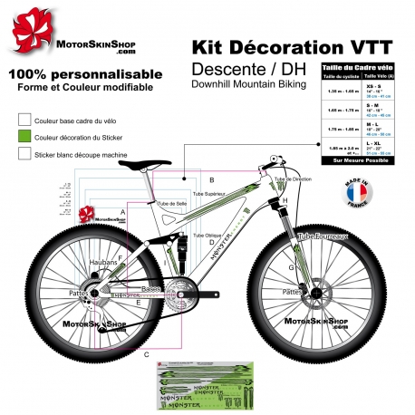 Stickers de cadre de vélo personnalisés