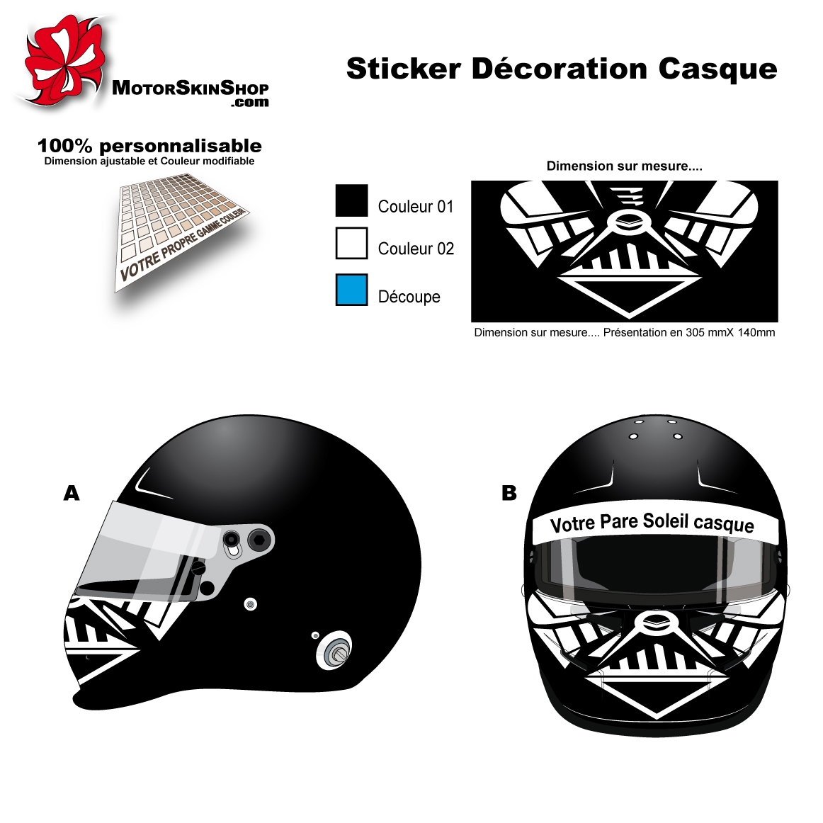 Stickers casque moto - Star - M-Stickers